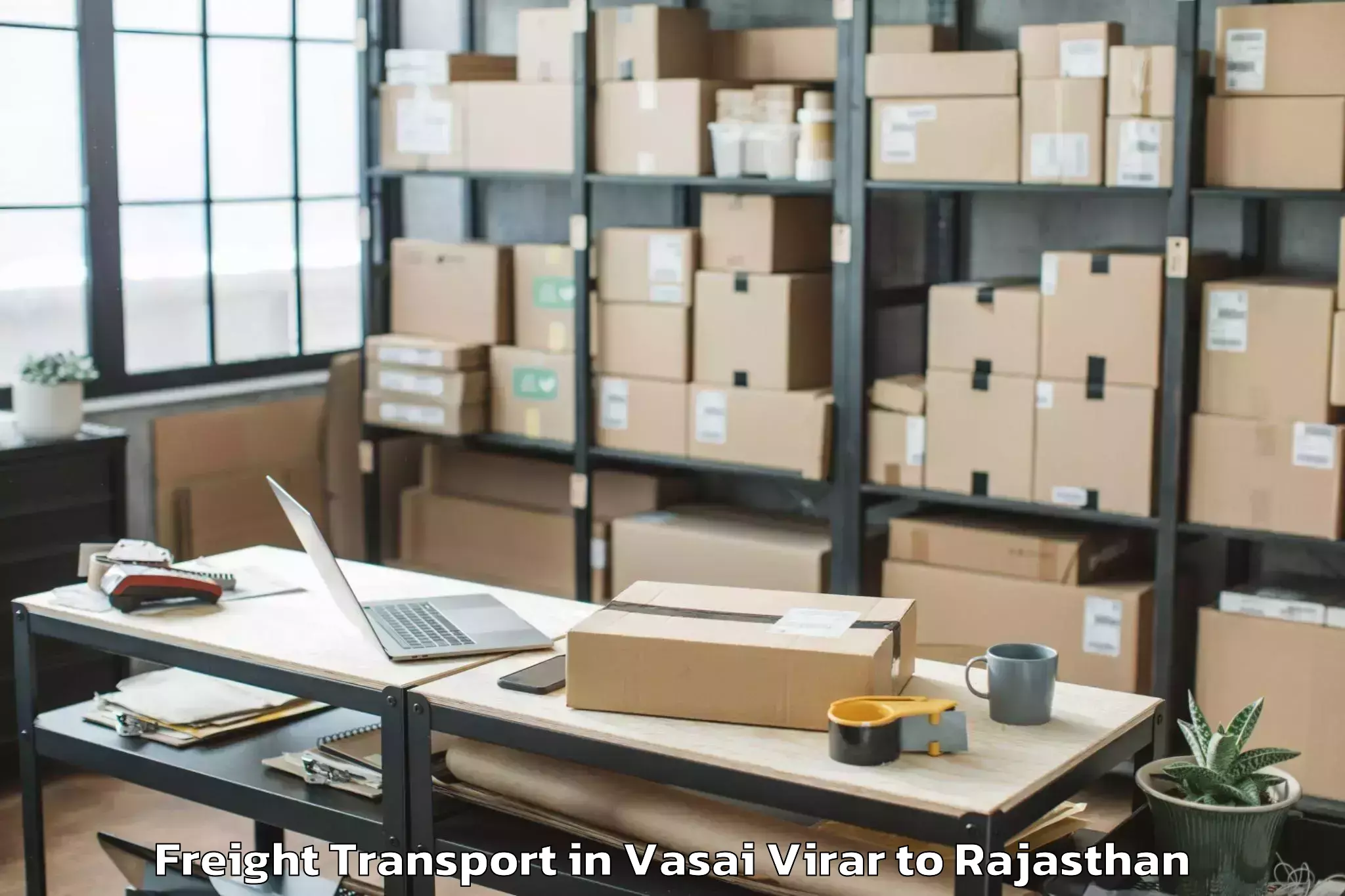 Book Vasai Virar to Bandikui Freight Transport Online